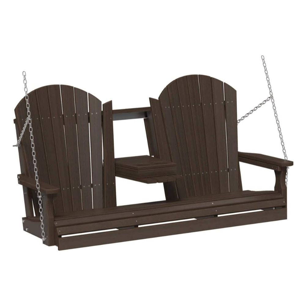 LuxCraft 5-foot Adirondack Outdoor Swing Chair