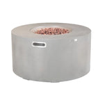 Elementi Pacaya Round Concreate Fire Pit Table, Hidden Propane Storage