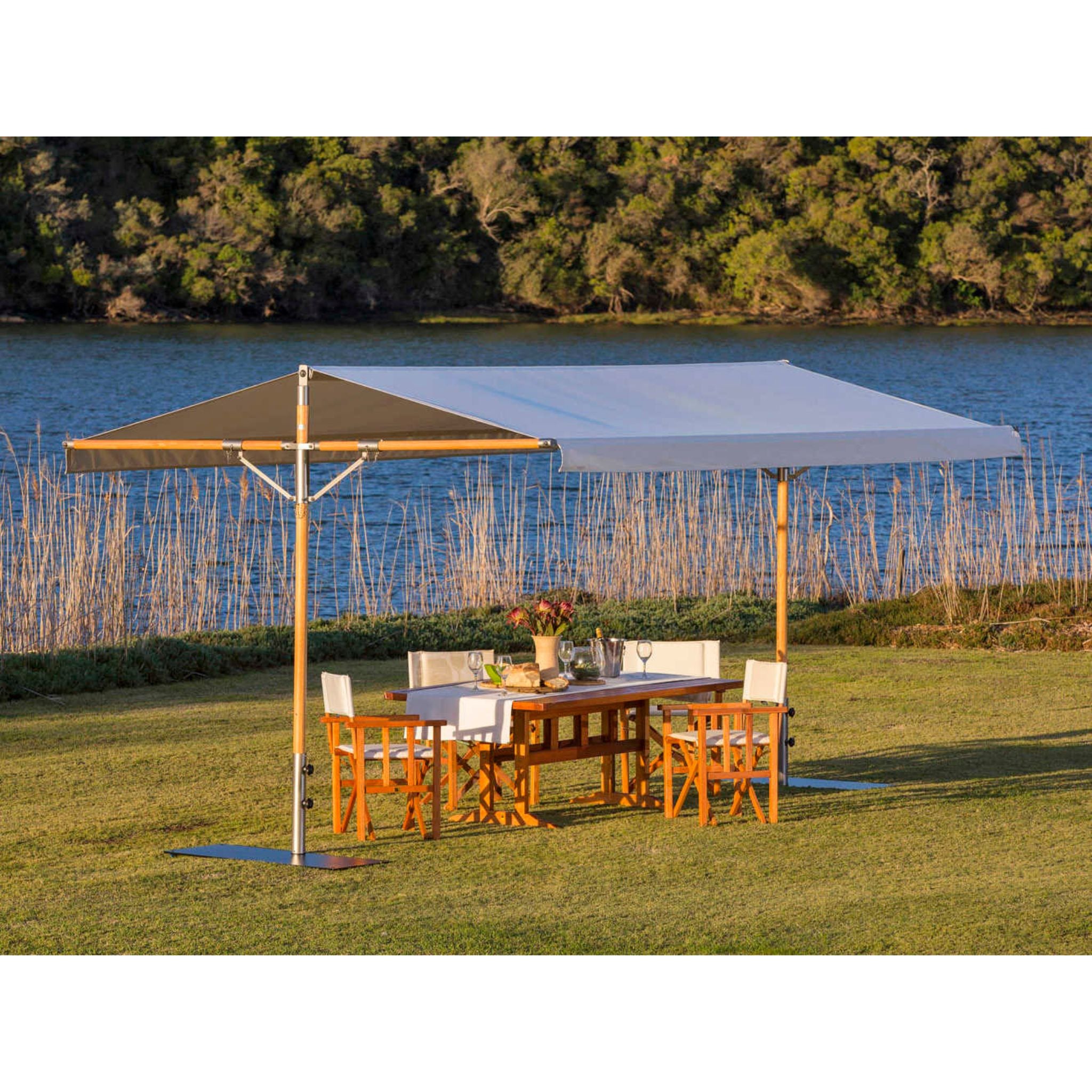 Woodline Shade Solutions Papillon 15 x 9.8 Foot Rectangle Hardwood Pavilion