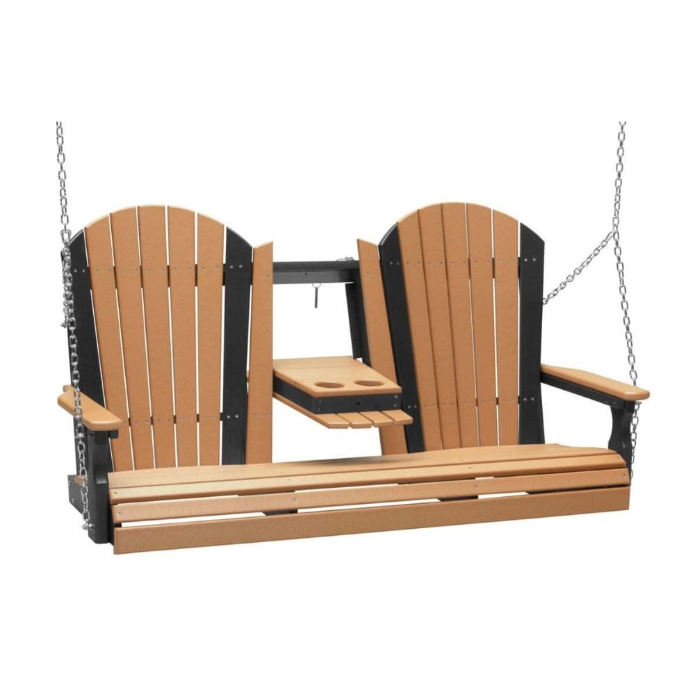 LuxCraft 5-foot Adirondack Outdoor Swing Chair