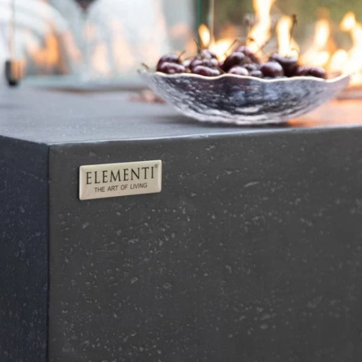 Elementi Andes 66" Fire Table With Propane Tank Holder