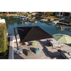 Pavone 10 x 13 Foot Rectangular Outdoor Umbrella with Grip Handle