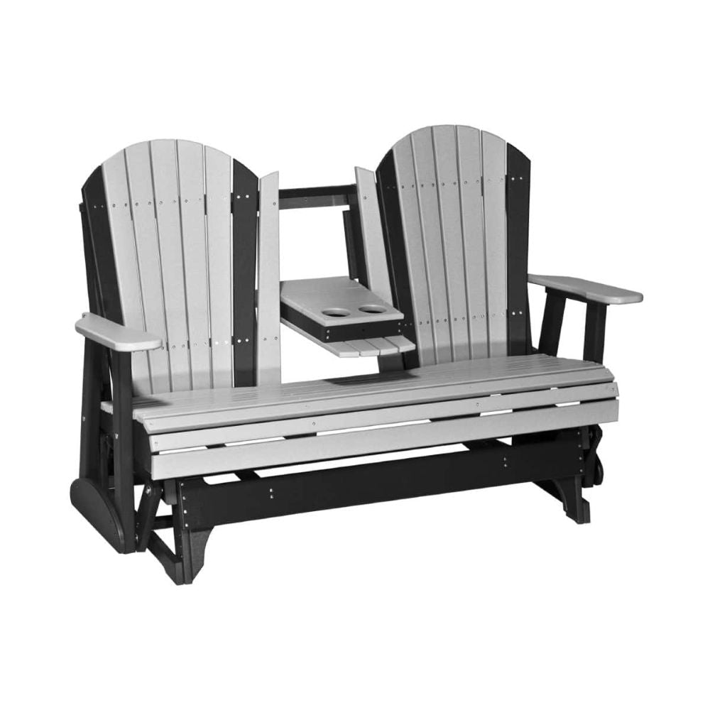 LuxCraft Adirondack 5-Foot HDPE Glider Bench