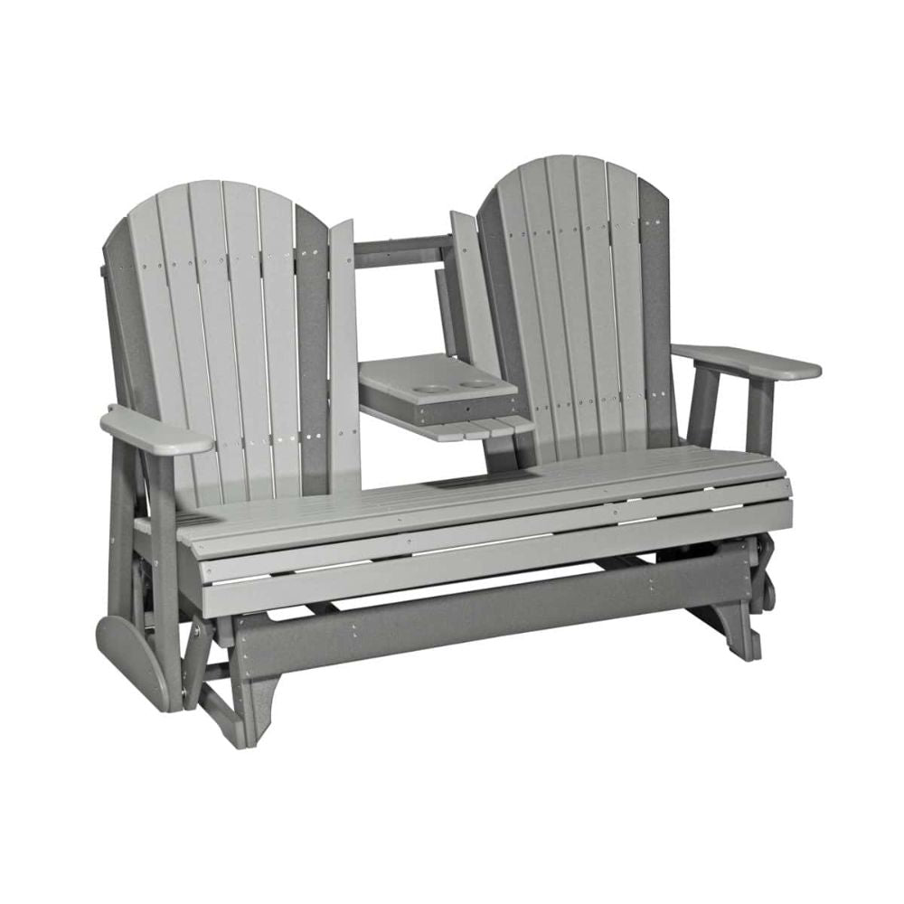 LuxCraft Adirondack 5-Foot HDPE Glider Bench