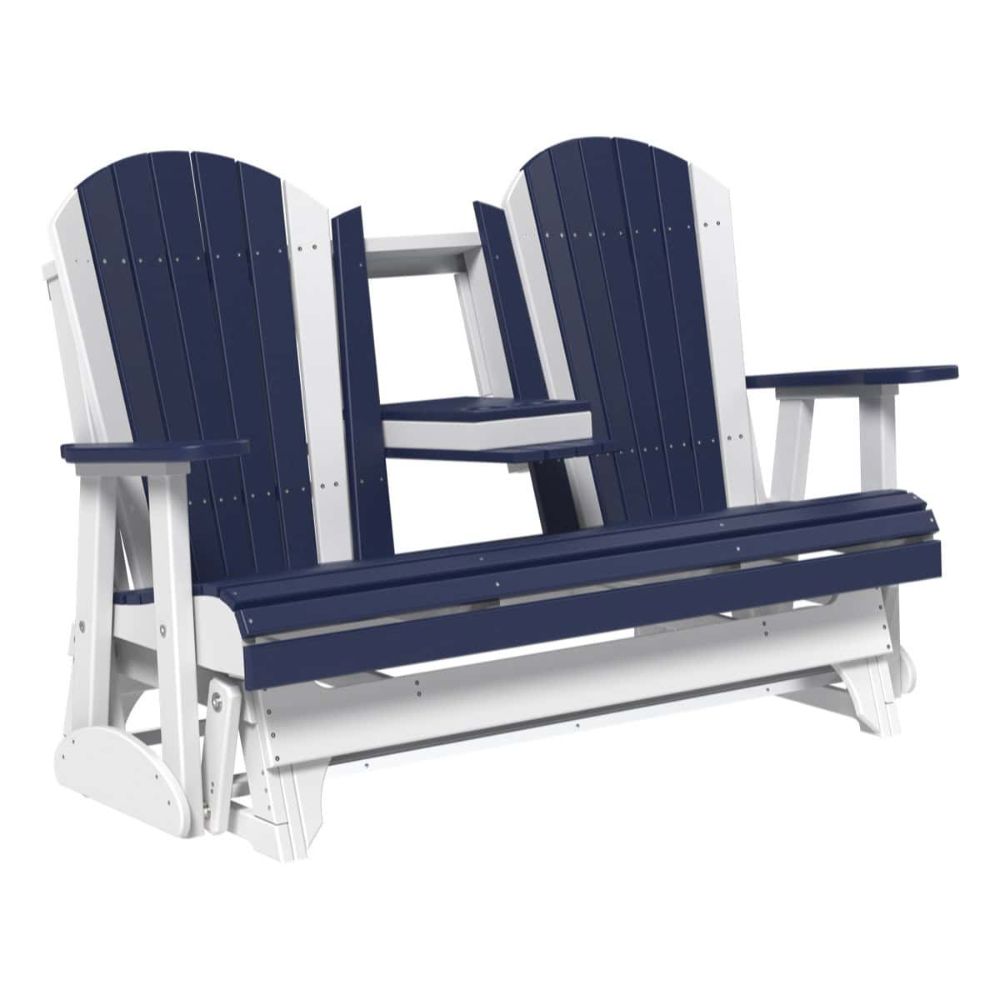 LuxCraft Adirondack 5-Foot HDPE Glider Bench