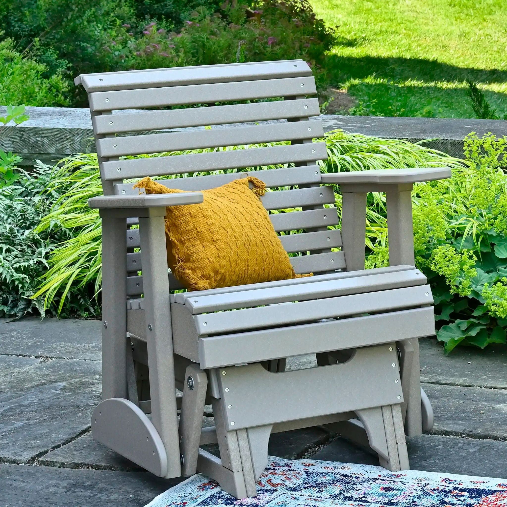 LuxCraft Plain 2-Foot Outdoor Glider Chair