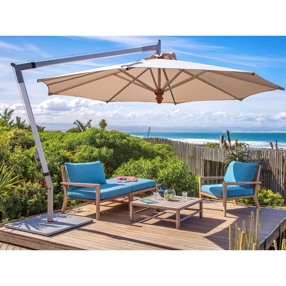 Woodline Shade Solutions Pendulum 13.1-Foot Octagon Cantilever Umbrella