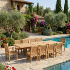 Anderson Teak Bahama Sahara 11-Piece 10' Rectangular Dining Set