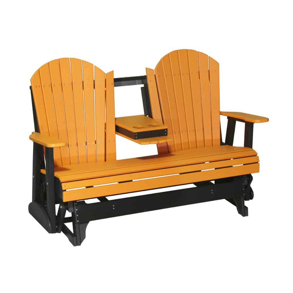 LuxCraft Adirondack 5-Foot HDPE Glider Bench
