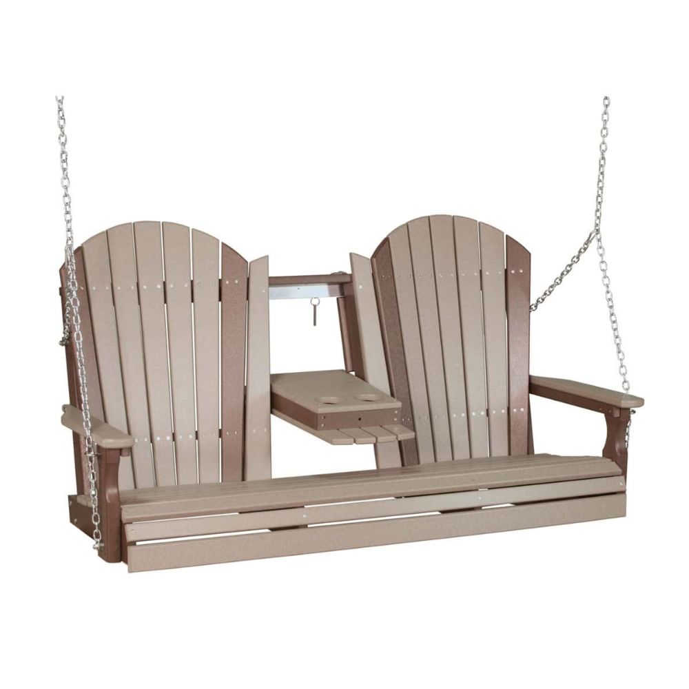LuxCraft 5-foot Adirondack Outdoor Swing Chair