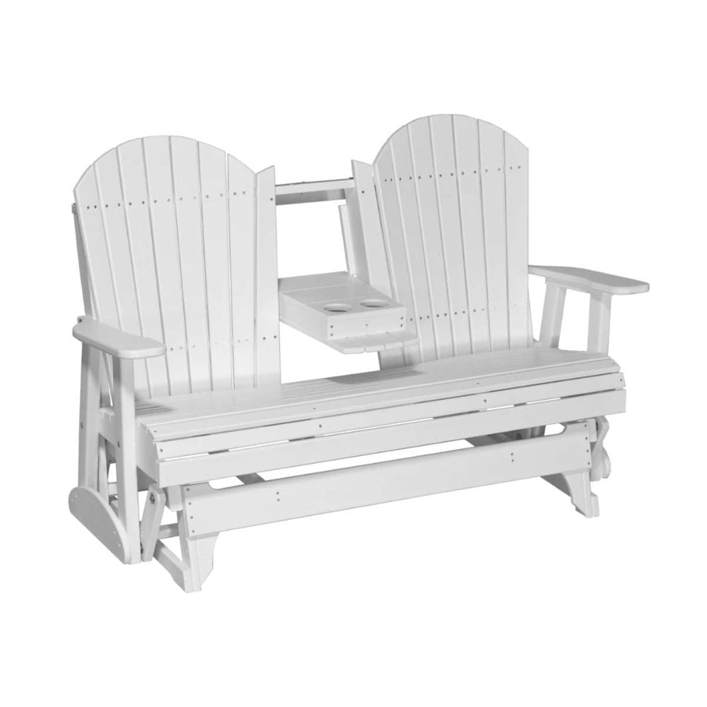 LuxCraft Adirondack 5-Foot HDPE Glider Bench