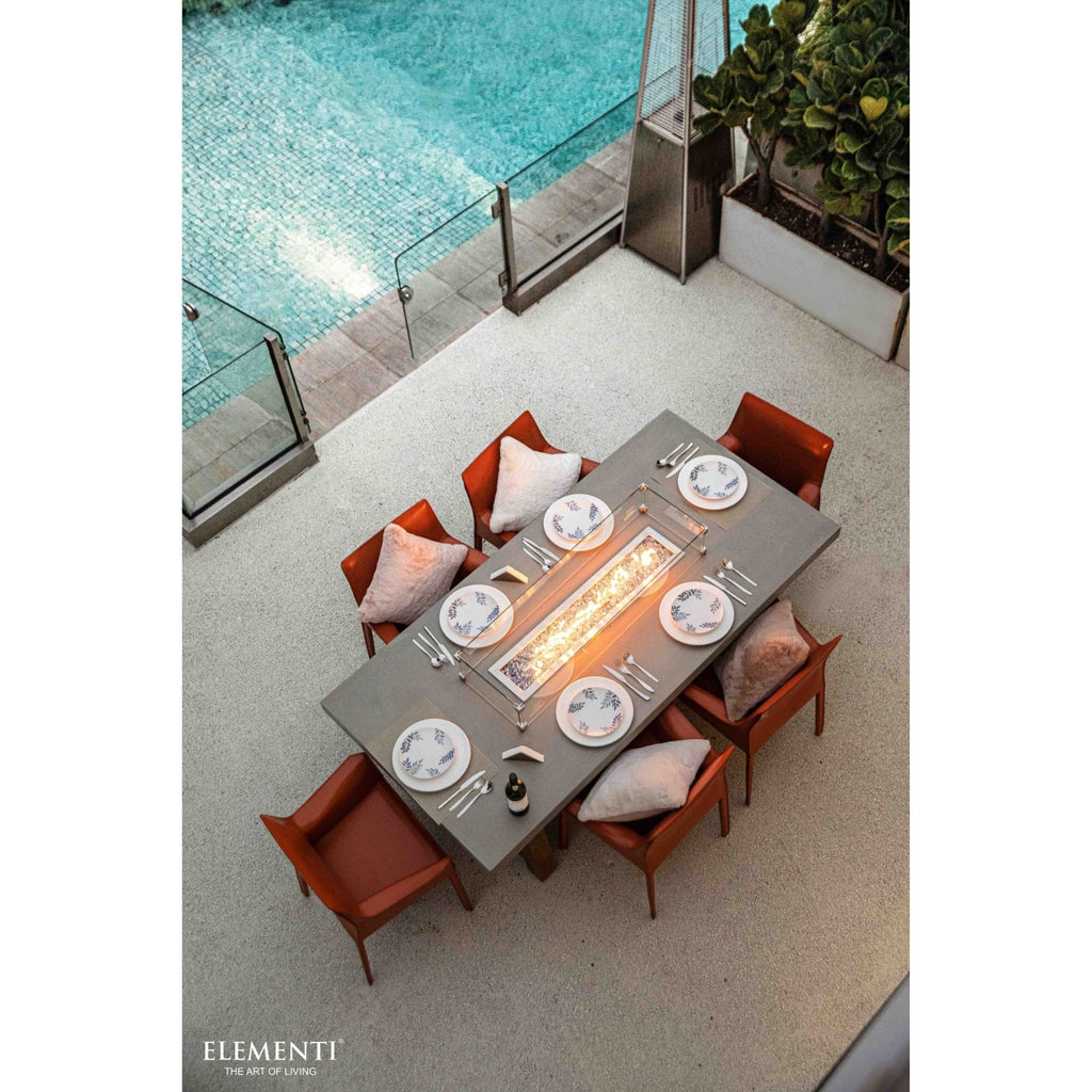 Elementi Sonoma 83” Concrete Fire/ Dining Table