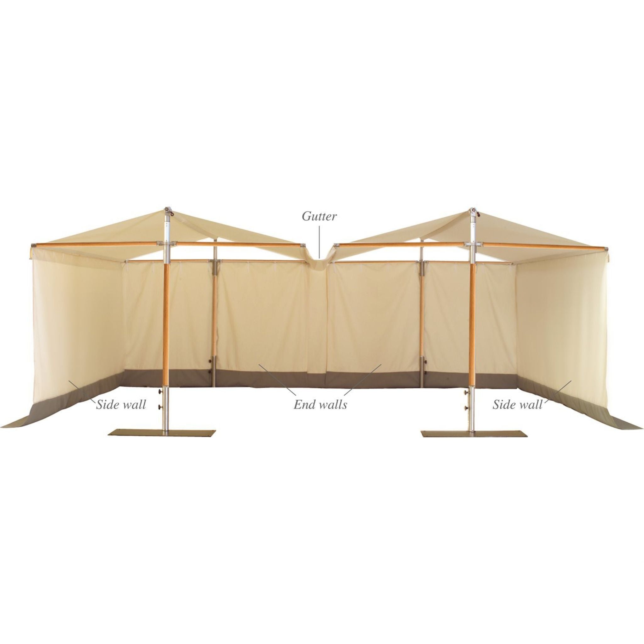 Woodline Shade Solutions Papillion Pavilion Endwall