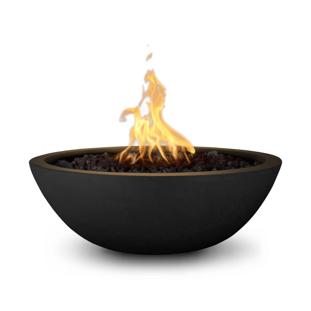 The Outdoor Plus Sedona 27" GFRC Concrete Round Fire Bowl | 12V Electronic Ignition