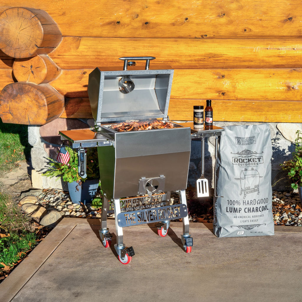 Rocket Outdoors Small Silver Rocket Grill
