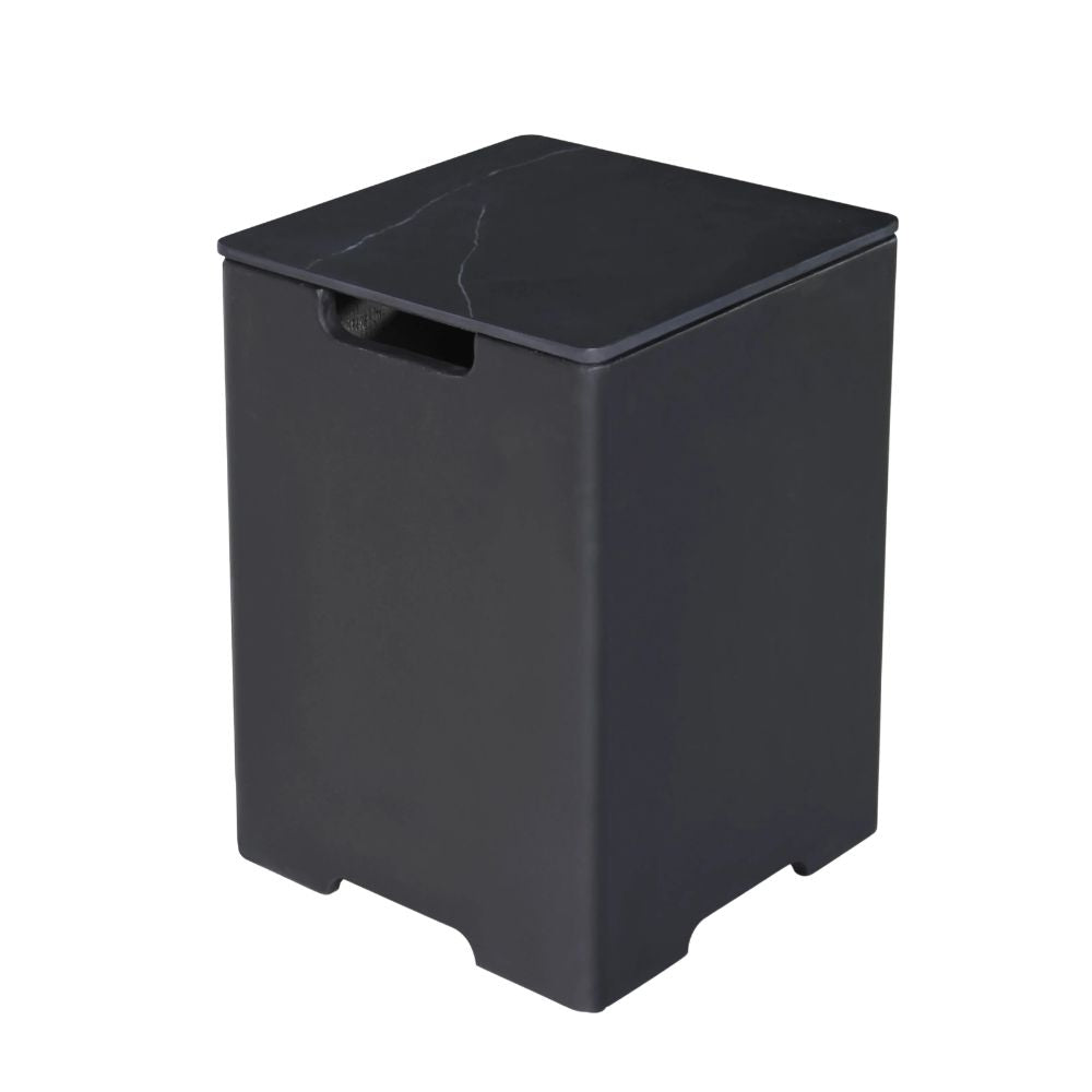 Elementi Plus Square Marble Porcelain Tank Cover -15.9x15.9x25.4”