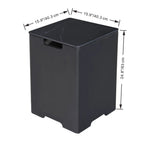 Elementi Plus Square Marble Porcelain Tank Cover -15.9x15.9x25.4”