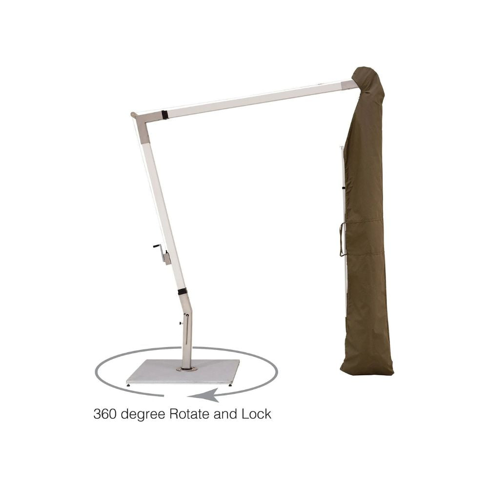 Woodline Shade Solutions Pendulum 13.1-Foot Octagon Cantilever Umbrella