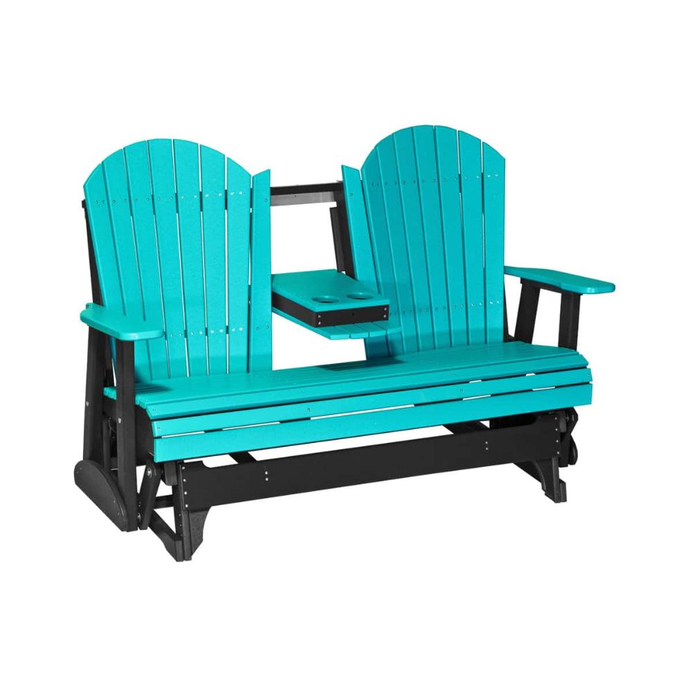 LuxCraft Adirondack 5-Foot HDPE Glider Bench