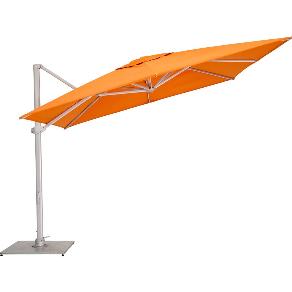 Pavone 9.8-Foot Square Cantilever Patio Umbrella Handwheel with Crank Lift