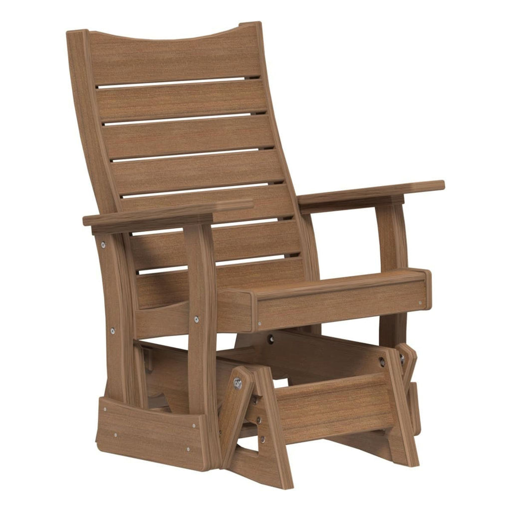 Wooden recliner chair on a white background