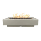 The Outdoor Plus Del Mar GFRC 60" Concrete Rectangle Fire Pit Table | 12V Electronic Ignition