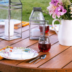 LuxCraft Poly Tables 72" Oval Bar Height Patio Table with Umbrella Hole