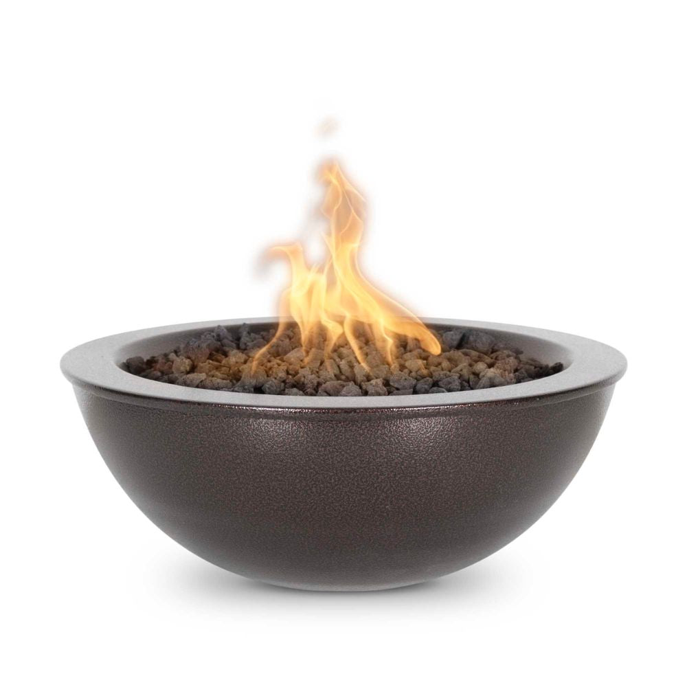 The Outdoor Plus Sedona 27" Powder Coated Steel Round Fire Bowl | 12V Electronic Ignition