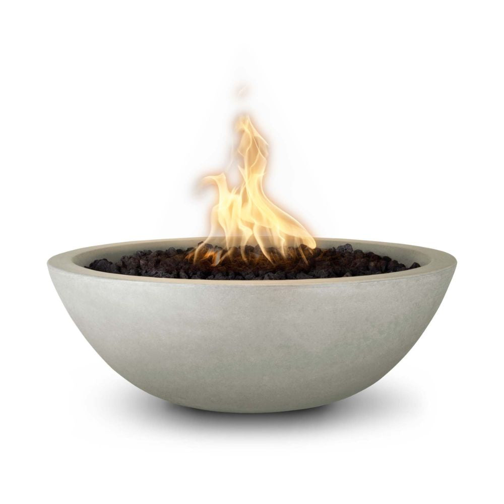 The Outdoor Plus Sedona 33" GFRC Concrete Round Fire Bowl | 12V Electronic Ignition