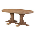 LuxCraft Poly Tables 72" Oval Bar Height Patio Table with Umbrella Hole