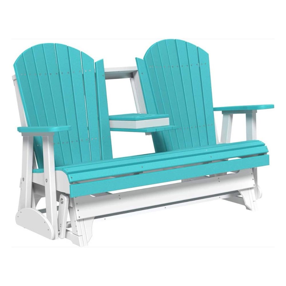 LuxCraft Adirondack 5-Foot HDPE Glider Bench