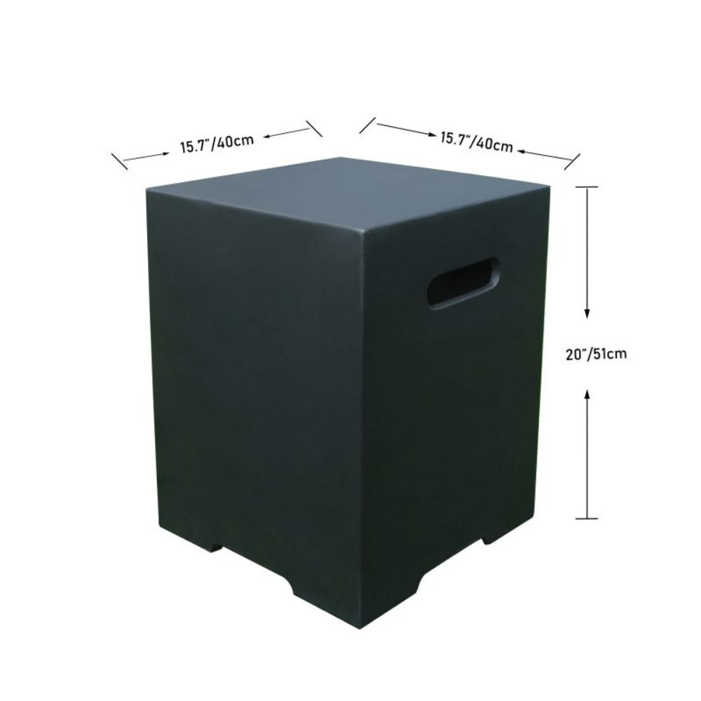 Elementi Modeno Square Tank Cover ONB021 - 20.0"H