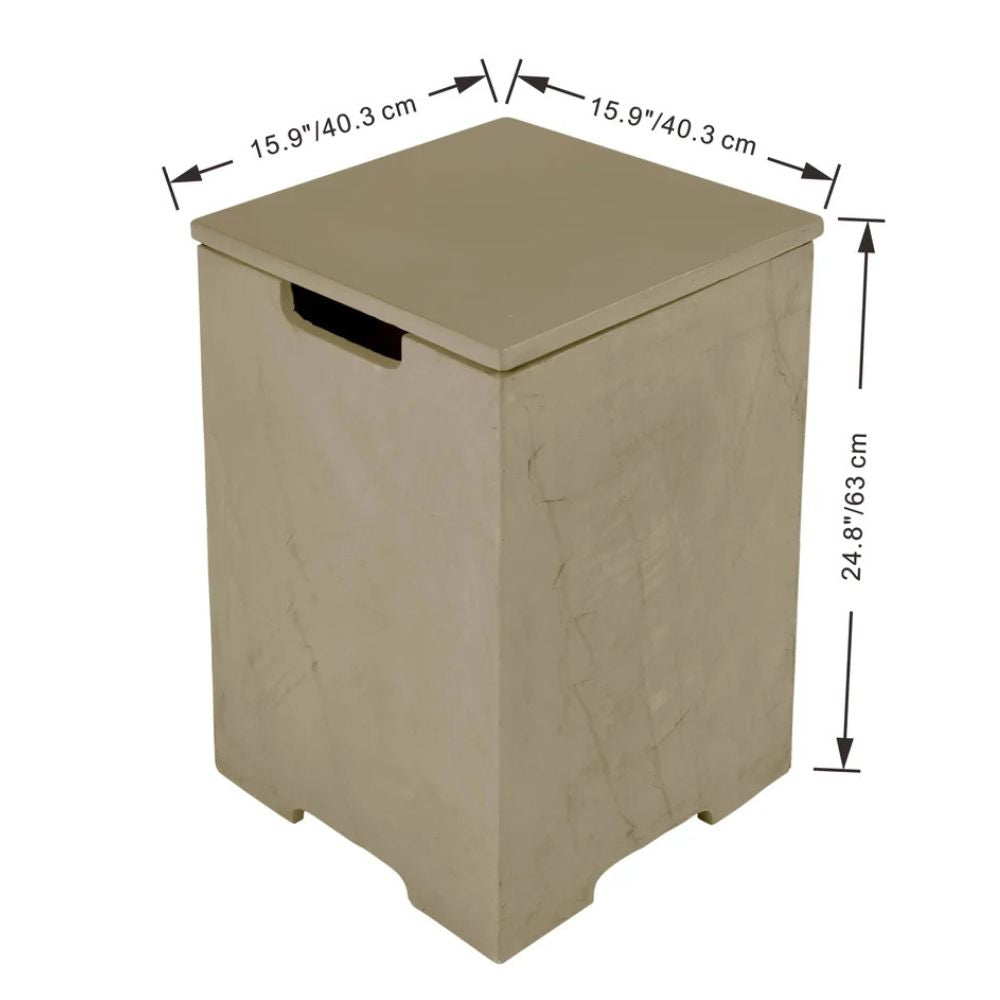 Elementi Plus 24.9" Square Concrete Propane Tank Cover ONB404