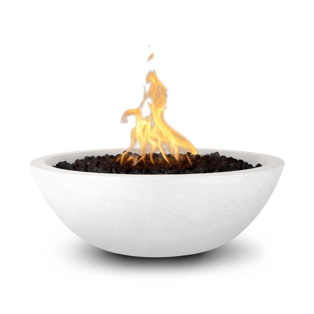 The Outdoor Plus Sedona 33" GFRC Concrete Round Fire Bowl | 12V Electronic Ignition