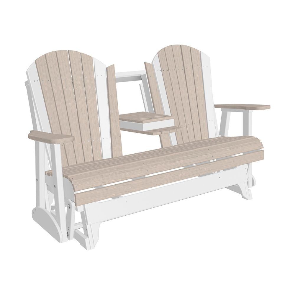 LuxCraft Adirondack 5-Foot HDPE Glider Bench