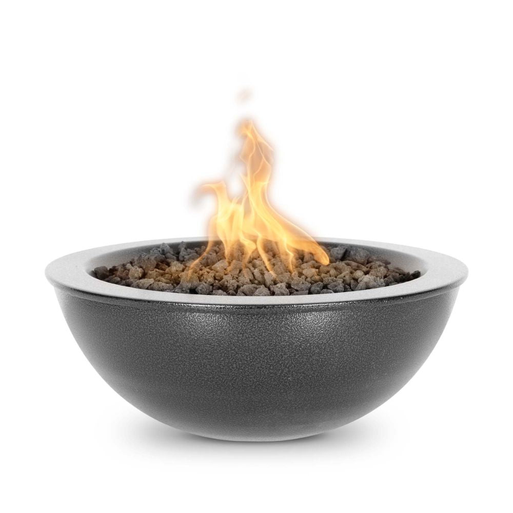 The Outdoor Plus Sedona 27" Powder Coated Steel Round Fire Bowl | 12V Electronic Ignition