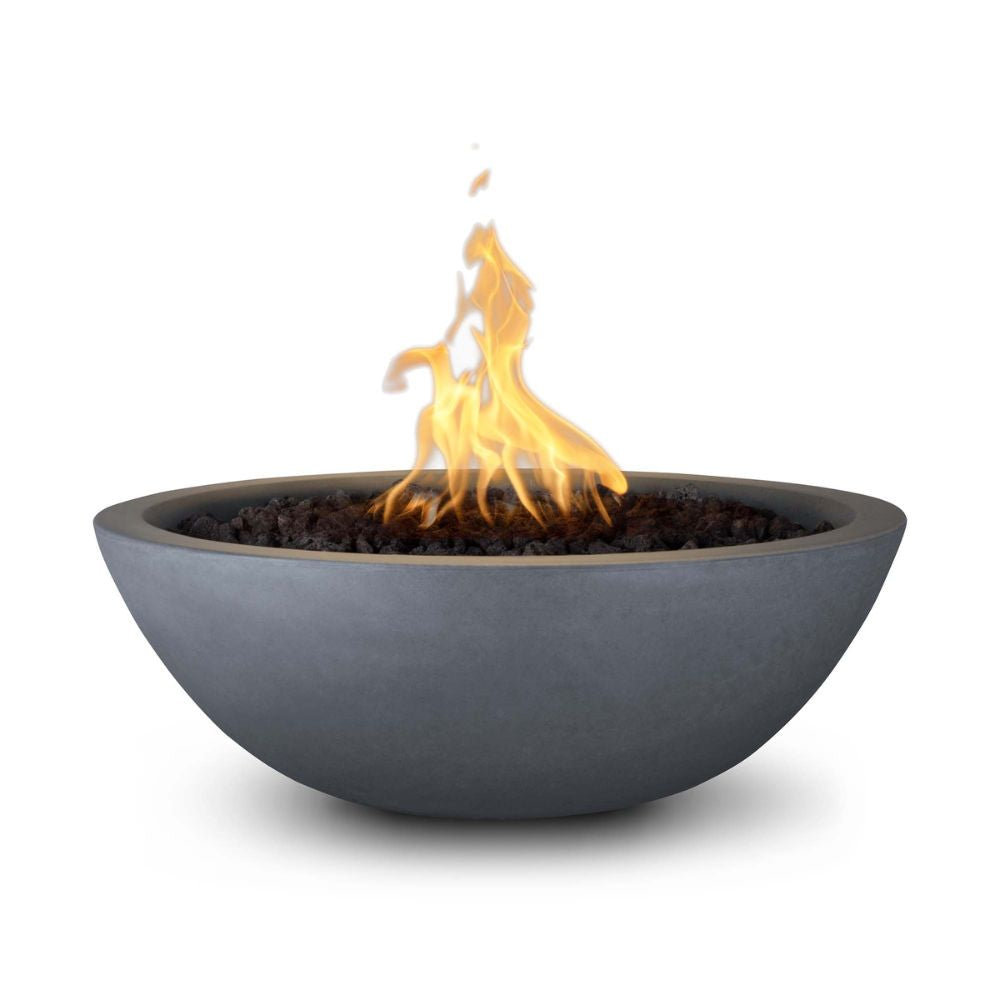 The Outdoor Plus Sedona 33" GFRC Concrete Round Fire Bowl | 12V Electronic Ignition