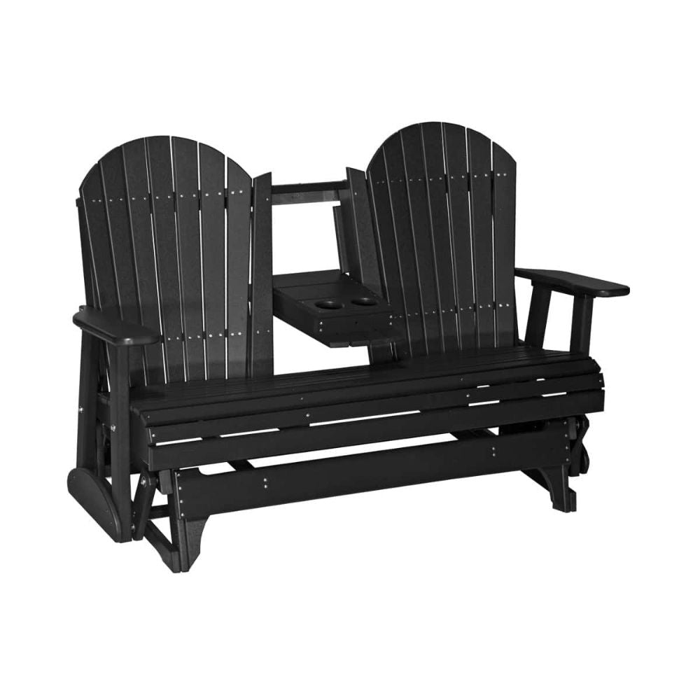 LuxCraft Adirondack 5-Foot HDPE Glider Bench