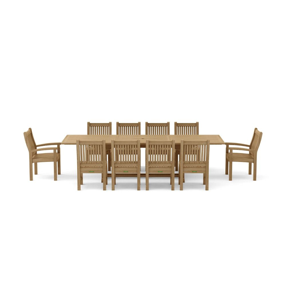 Anderson Teak Bahama Sahara 11-Piece 10' Rectangular Dining Set