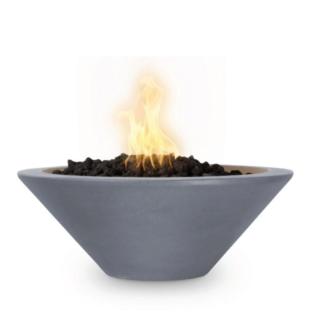 The Outdoor Plus Cazo 48" GFRC Concrete Match Lit Ignition Fire Bowl