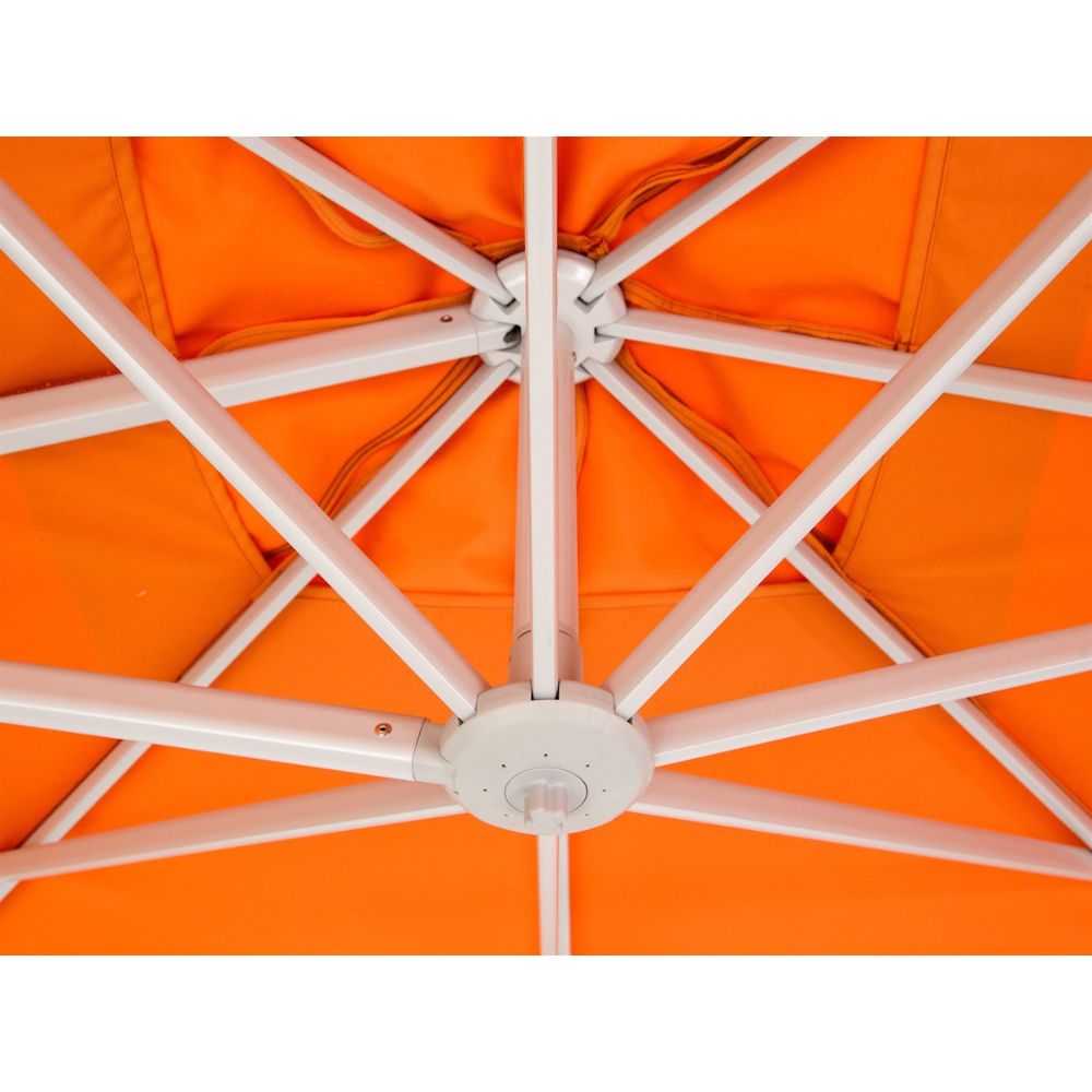 Pavone 9.8-Foot Square Cantilever Patio Umbrella Handwheel with Crank Lift