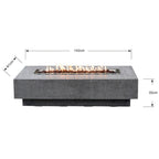Elementi Hampton 56” Concrete Fire Table