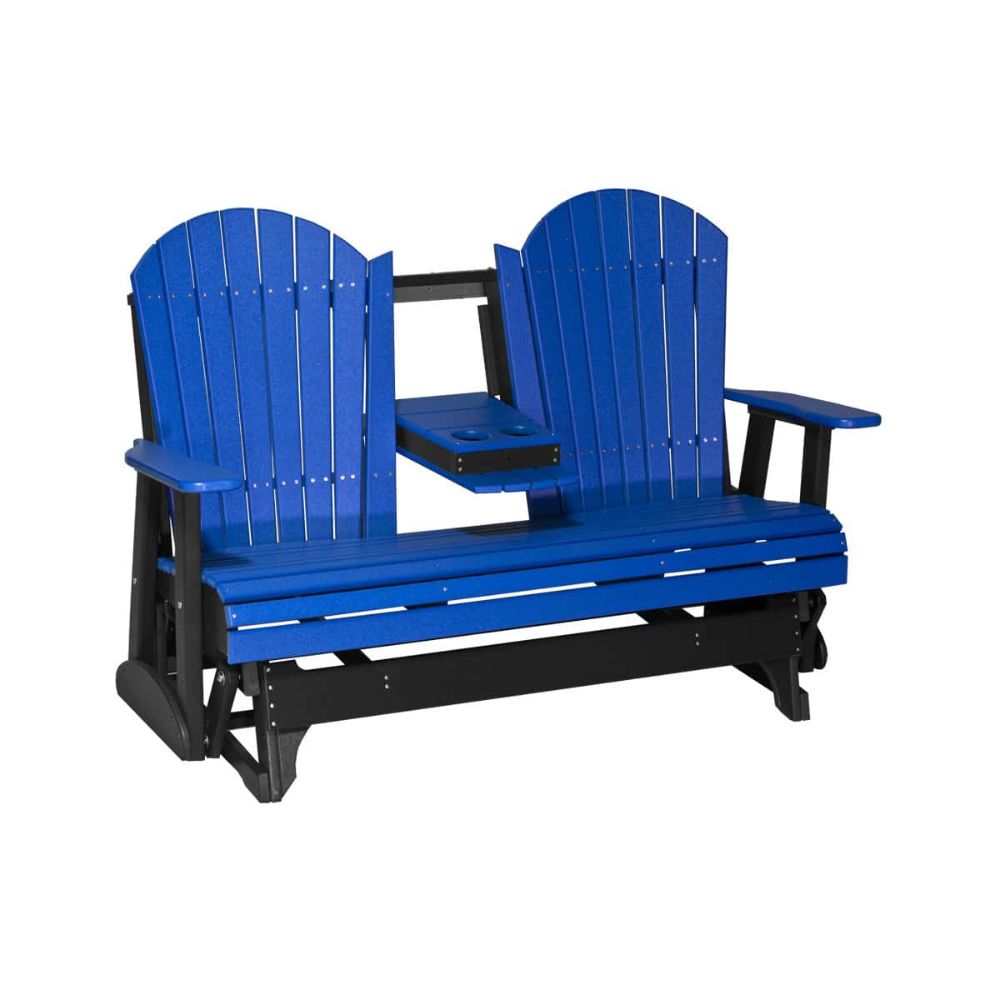 LuxCraft Adirondack 5-Foot HDPE Glider Bench