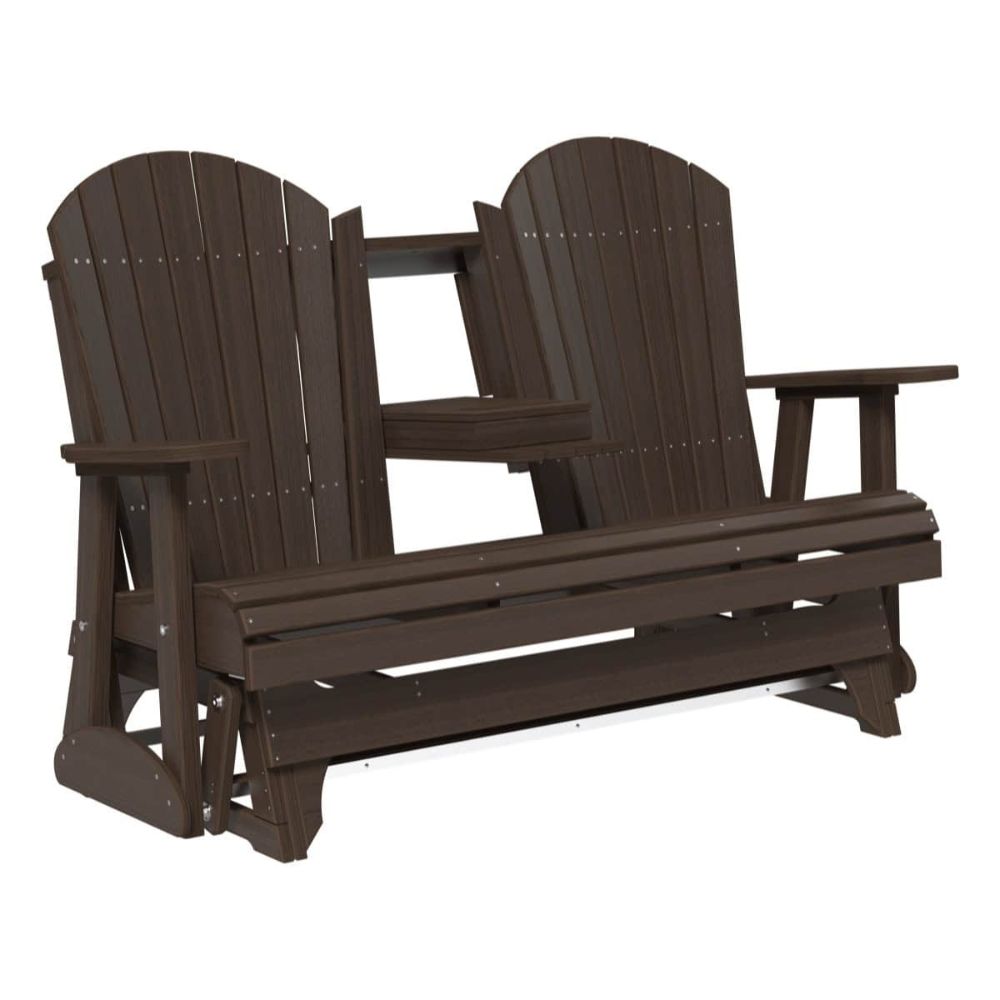 LuxCraft Adirondack 5-Foot HDPE Glider Bench