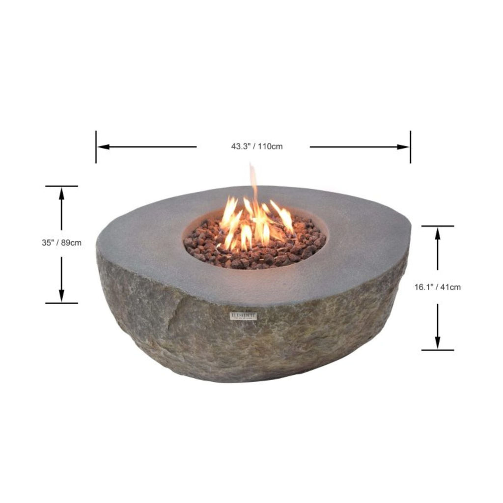 Elementi Boulder 43” Concrete Fire Table