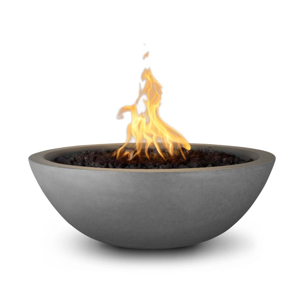 The Outdoor Plus Sedona 33" GFRC Concrete Round Fire Bowl | 12V Electronic Ignition