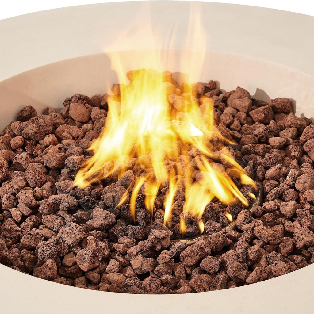 Elementi Lunar Bowl 42” Concrete Fire Table
