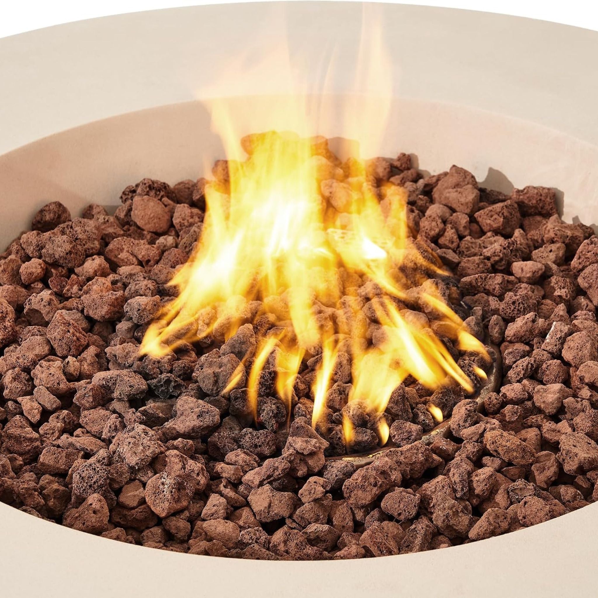 Elementi Lunar Bowl 42” Concrete Fire Table