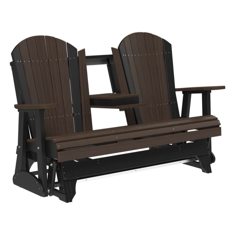 LuxCraft Adirondack 5-Foot HDPE Glider Bench