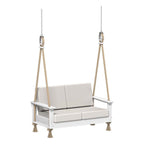 LuxCraft Lanai Deep Seating Loveseat Outdoor Swing - Marine Leatherette